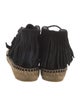 Saint Laurent Suede Fringe Trim Accent Espadrilles