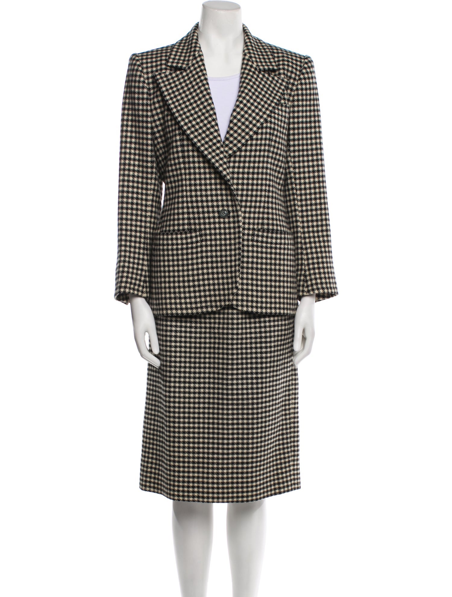 Yves Saint Laurent Rive Gauche Vintage 1980's Skirt Suit