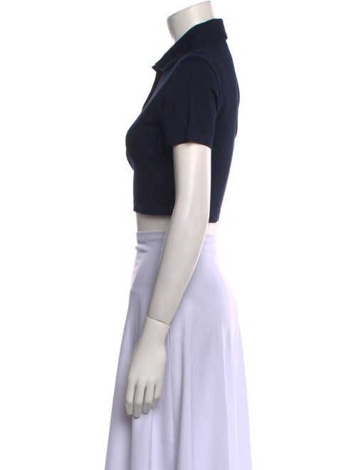 Saint Laurent Short Sleeve Crop Top