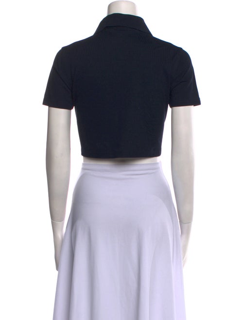 Saint Laurent Short Sleeve Crop Top