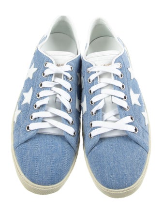 Saint Laurent Denim Printed Sneakers