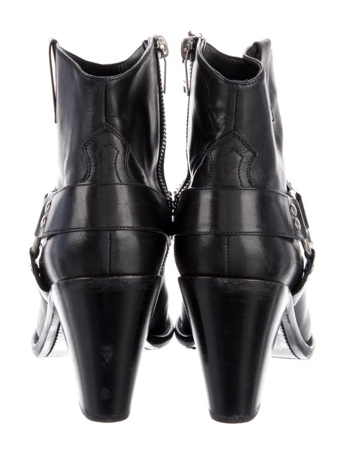 Saint Laurent Leather Chain-Link Accents Western Boots