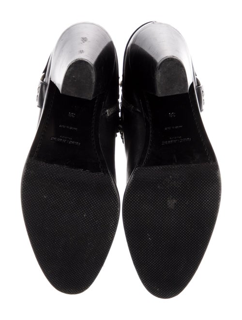 Saint Laurent Leather Chain-Link Accents Western Boots