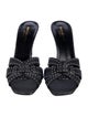 Saint Laurent Leather Studded Accents Slides