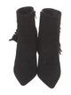 Saint Laurent Suede Fringe Trim Accent Boots