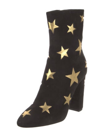 Saint Laurent Suede Printed Boots