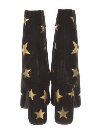 Saint Laurent Suede Printed Boots