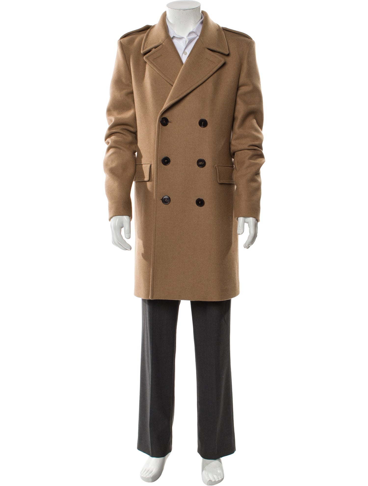Saint Laurent Camel Hair Peacoat