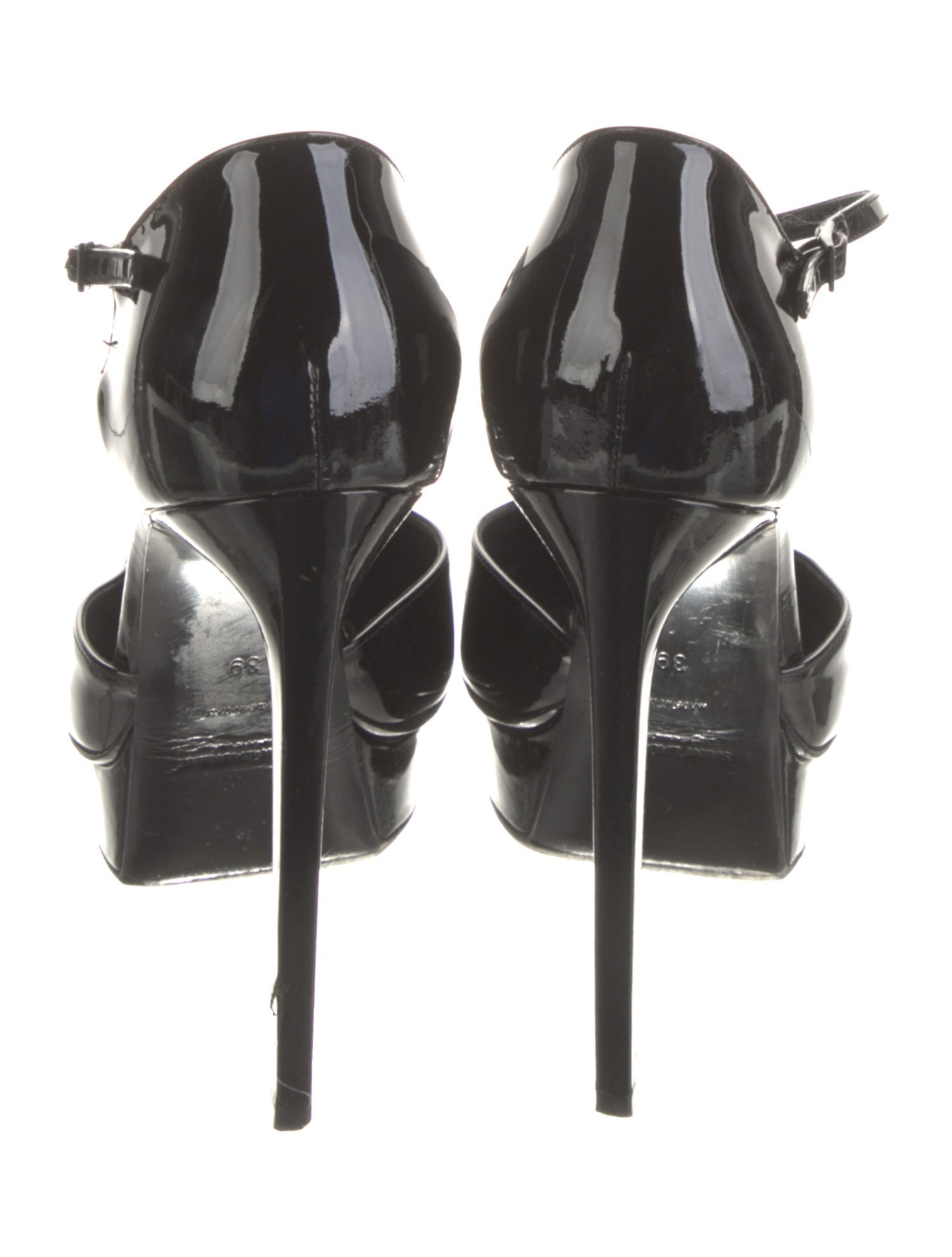 Saint Laurent Patent Leather T-Strap Pumps