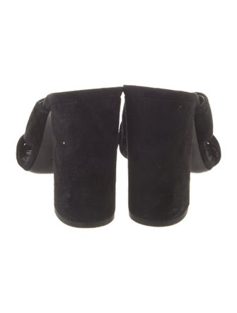 Saint Laurent Suede Printed Slides