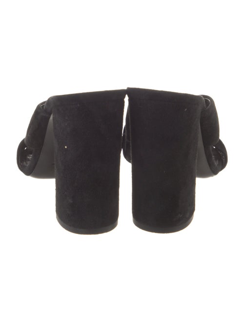 Saint Laurent Suede Printed Slides