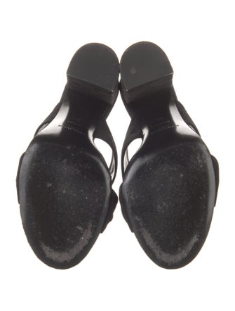 Saint Laurent Suede Printed Slides