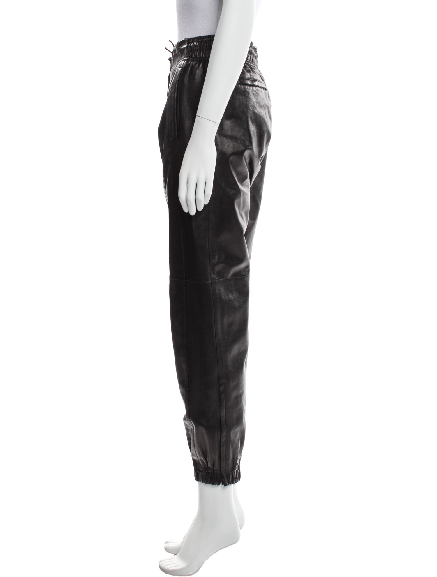 Saint Laurent Lambskin Skinny Leg Pants