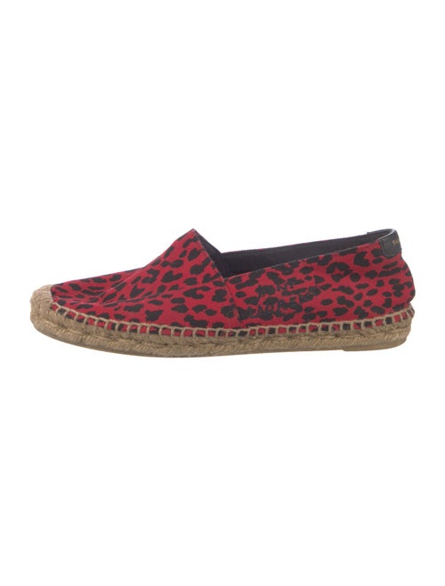 Saint Laurent Canvas Animal Print Espadrilles