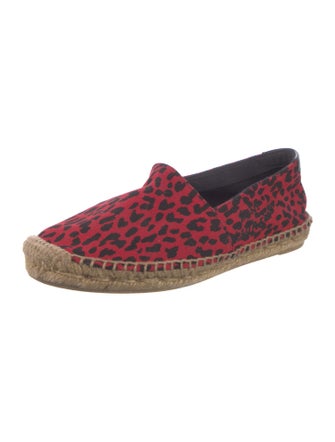Saint Laurent Canvas Animal Print Espadrilles