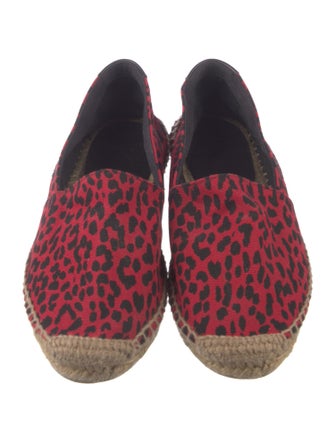 Saint Laurent Canvas Animal Print Espadrilles