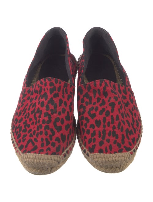 Saint Laurent Canvas Animal Print Espadrilles