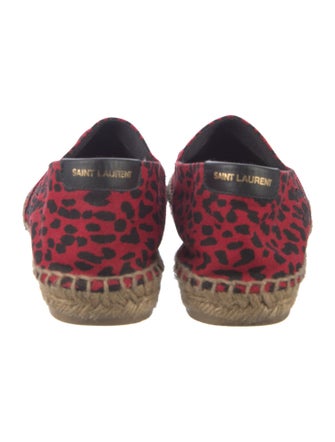 Saint Laurent Canvas Animal Print Espadrilles