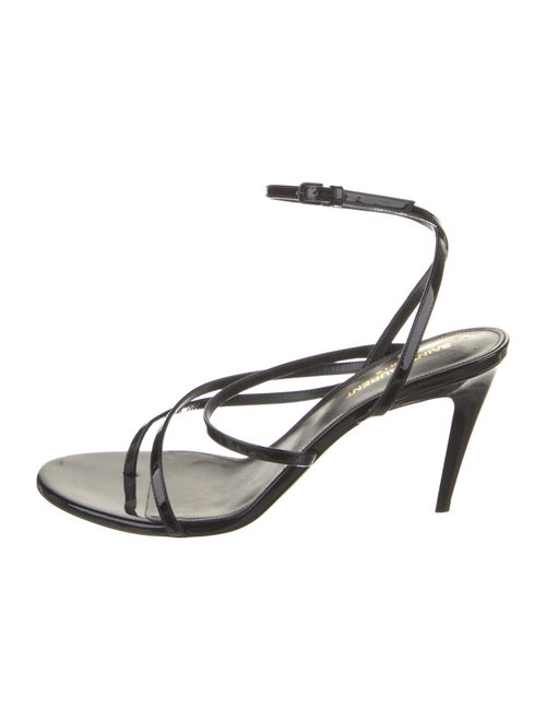 Saint Laurent Patent Leather Slingback Sandals