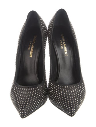 Saint Laurent Leather Studded Accents Pumps