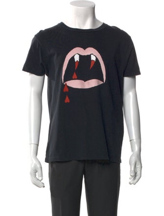 Saint Laurent Graphic Print Crew Neck T-Shirt