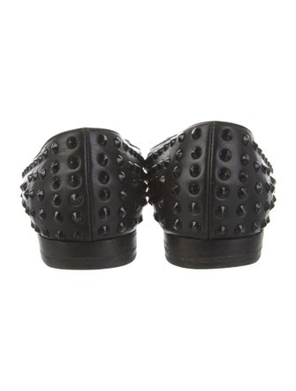 Saint Laurent Leather Studded Accents Ballet Flats