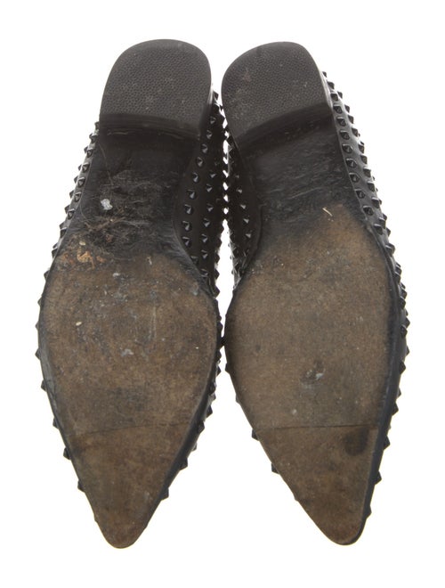 Saint Laurent Leather Studded Accents Ballet Flats