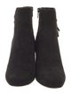 Saint Laurent Suede Fringe Trim Accent Boots