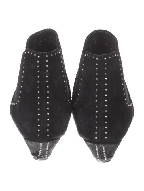 Saint Laurent Suede Studded Accents Chelsea Boots