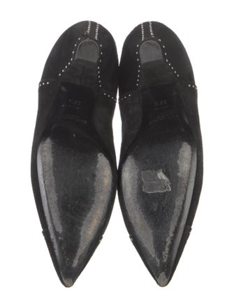 Saint Laurent Suede Studded Accents Chelsea Boots