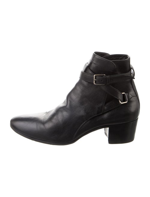Saint Laurent Leather Moto Boots