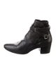 Saint Laurent Leather Moto Boots