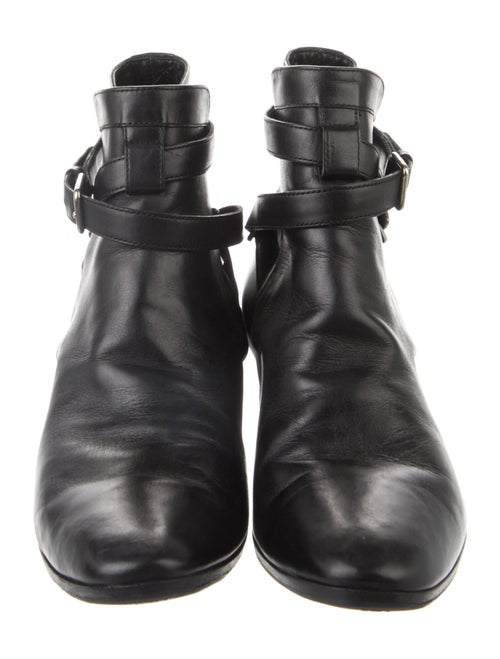 Saint Laurent Leather Moto Boots