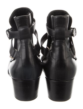 Saint Laurent Leather Moto Boots