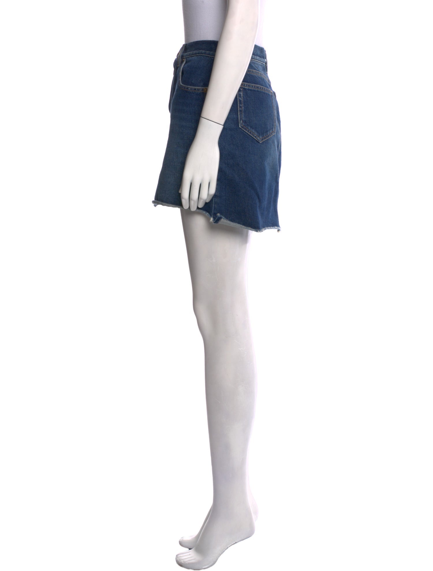 Saint Laurent Distressed Accents Mini Skirt