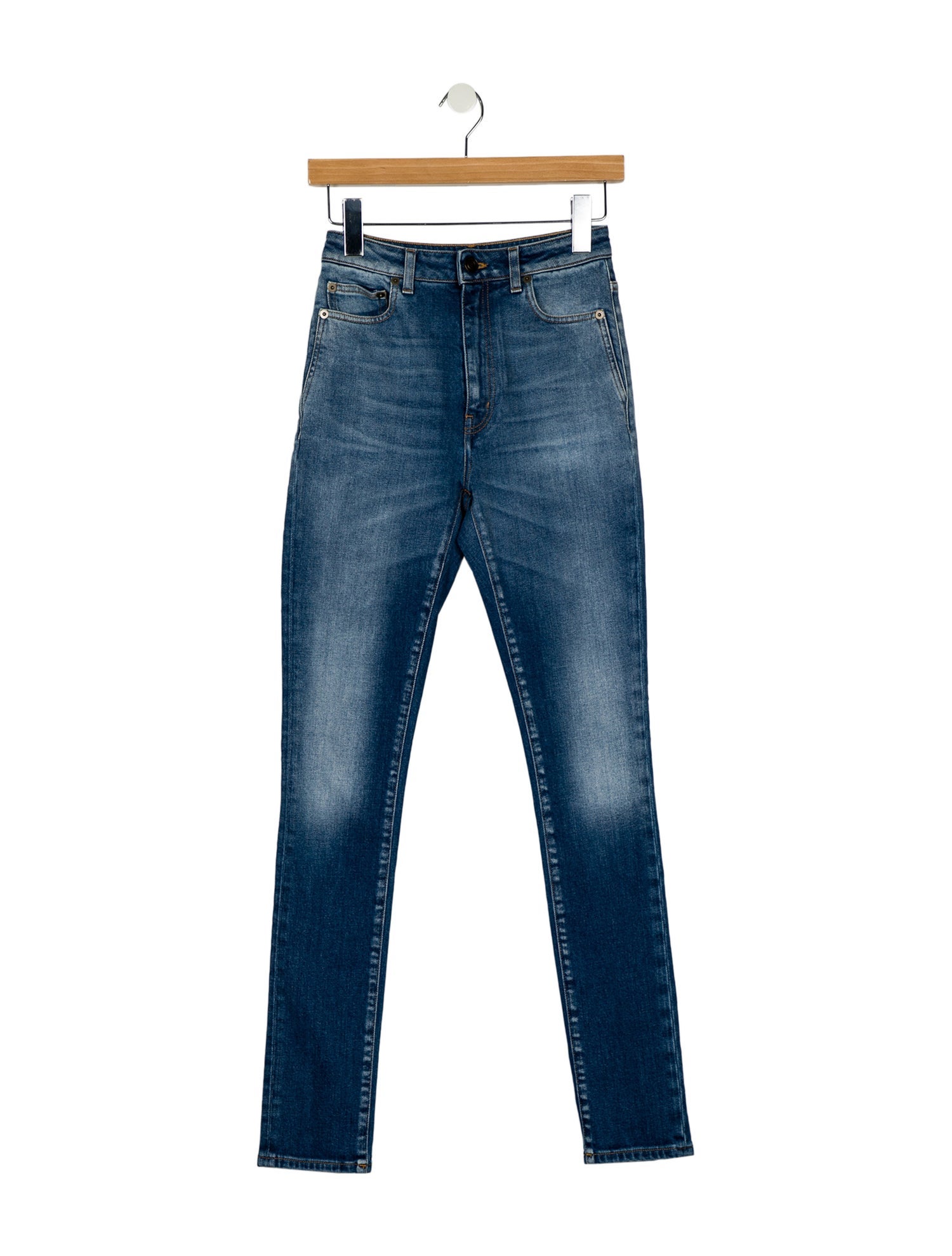 Saint Laurent Mid-Rise Skinny Leg Jeans