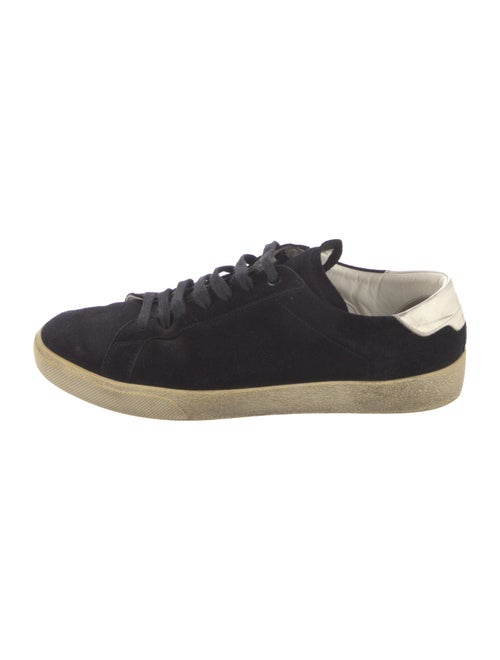 Saint Laurent Suede Leather Trim Embellishment Sneakers