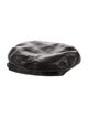 Saint Laurent Leather Newsboy Cap