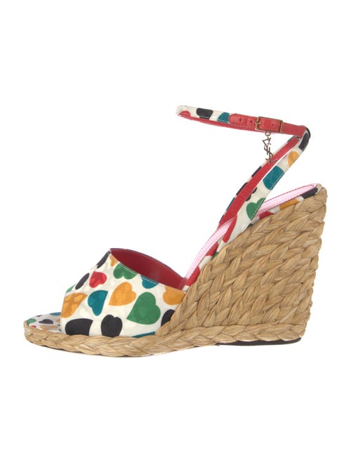 Saint Laurent Satin Printed Espadrilles
