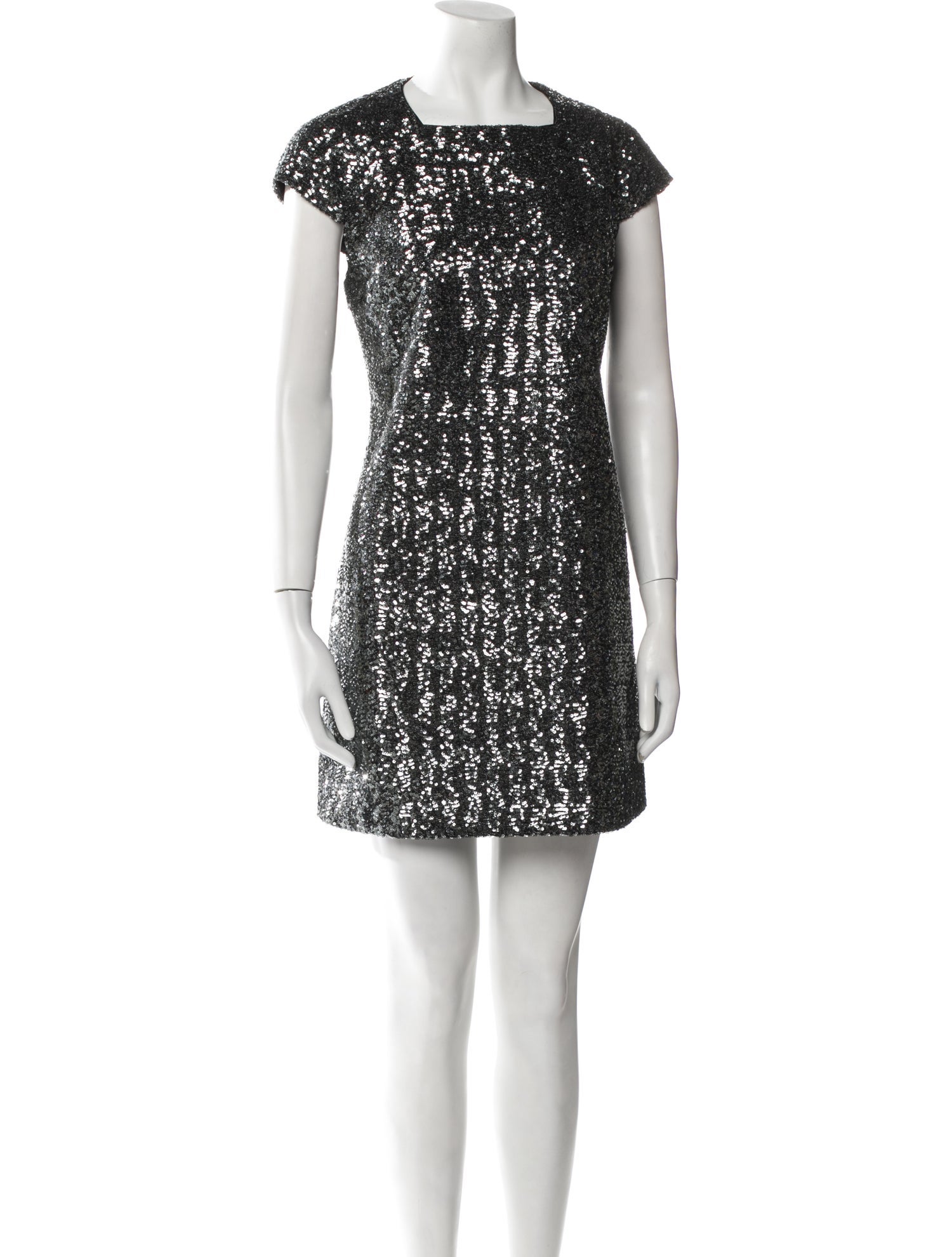 Saint Laurent Square Neckline Mini Dress