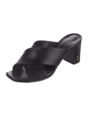Saint Laurent Leather Slides