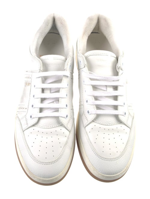 Saint Laurent Leather Lasercut Accents Sneakers