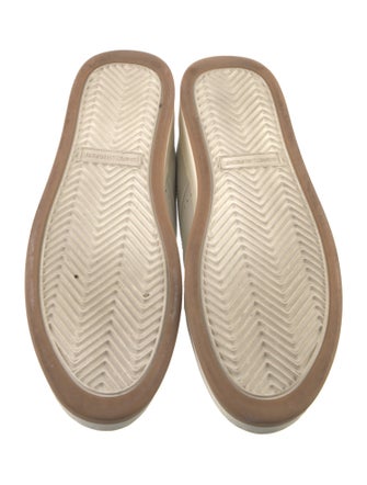 Saint Laurent Leather Lasercut Accents Sneakers