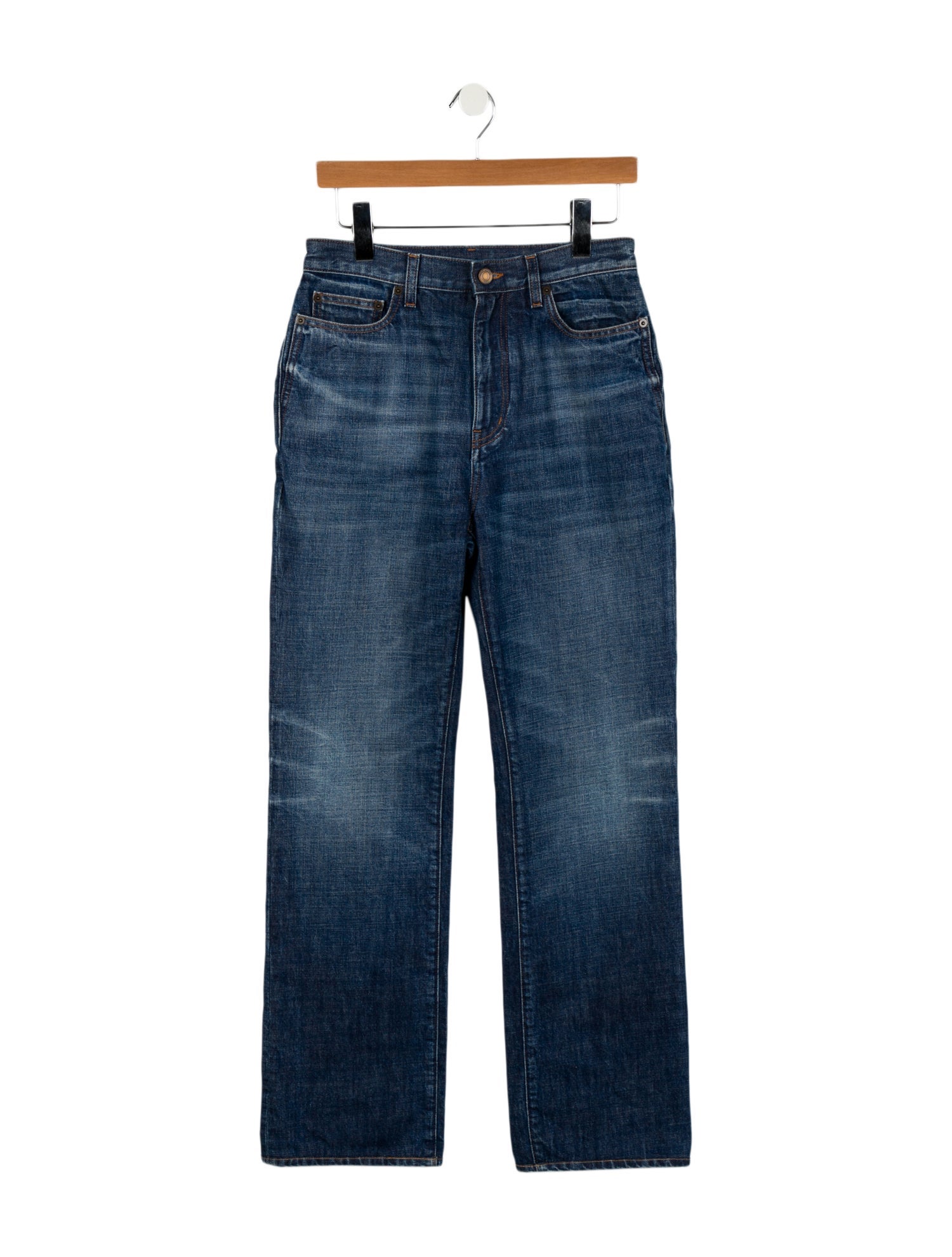 Saint Laurent High-Rise Wide Leg Jeans