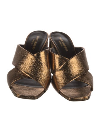 Saint Laurent Leather Slides