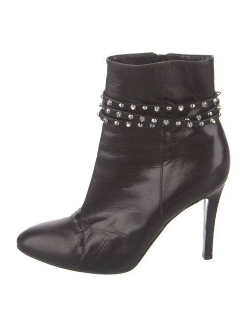 Saint Laurent Leather Studded Accents Boots