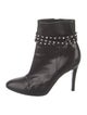 Saint Laurent Leather Studded Accents Boots