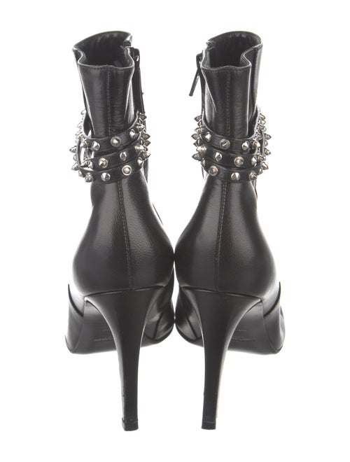 Saint Laurent Leather Studded Accents Boots
