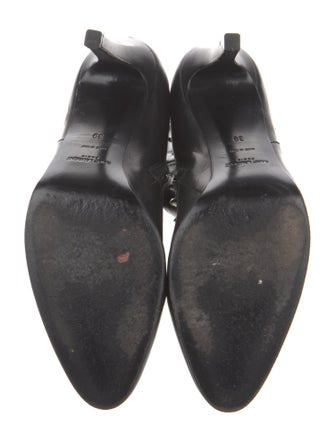 Saint Laurent Leather Studded Accents Boots