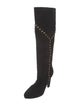 Saint Laurent Suede Studded Accents Boots